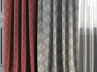 Curtain Set 208 3D model