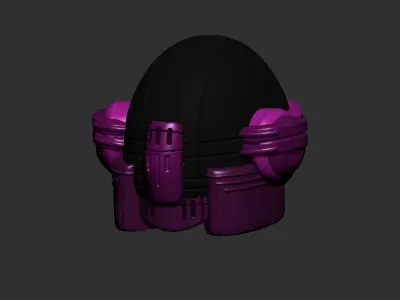 helmet high poly sculpt 3d printable ver 7 3D model 3D model 187