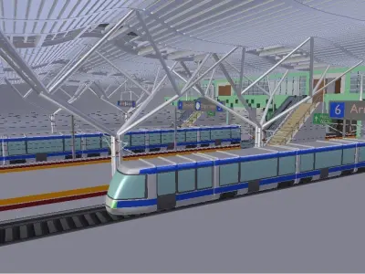 Train station 3D model