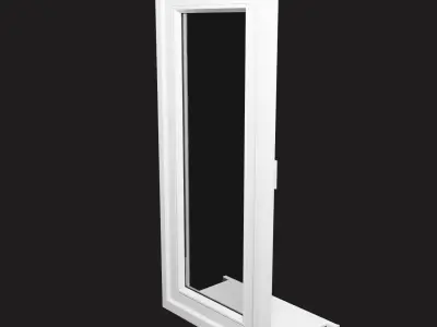 Casement window plastic Low-poly 3D model