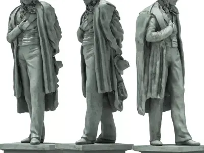 Pushkin Monument 3D model