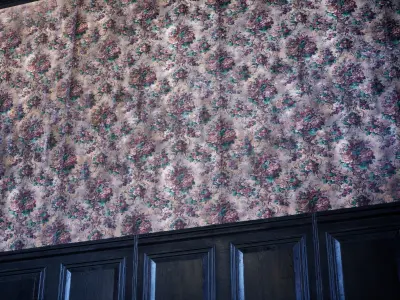 Vintage Wallpaper with Flowers pattern Texture