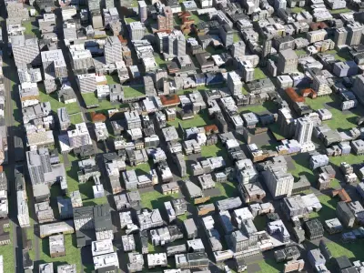 City 124 Low-poly 3D model