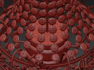 Paris 6 Light Chandelier 3D model