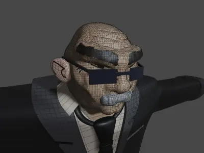 Man in nice suit Free 3D model