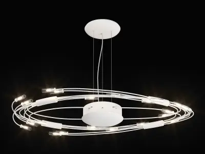 78434x Ovale Lightstar Chandelier 3D model