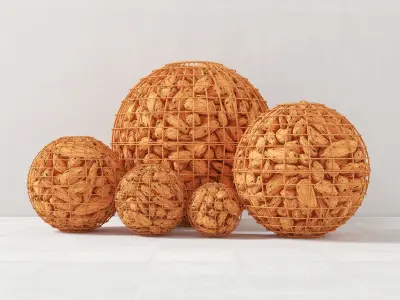 Gabion sphere form 3D model