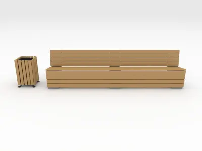 Bench Park 58 3D model