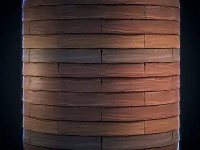 Wood Floor stylized - VOL 04 - SBsar - Maps Texture