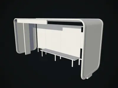 Bus Stop Highpoly 3D model