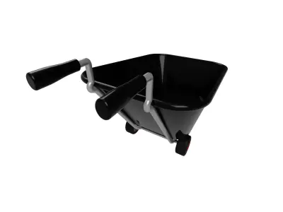 Wheelbarrow Low-poly 3D model