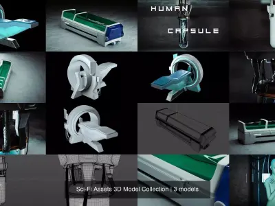 Sci-Fi Assets 3D Model Collection 3D Model Pack