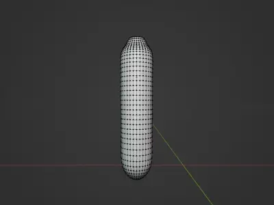Vintage LED and Edison Bulb - Long - High Poly - Blender  3D model