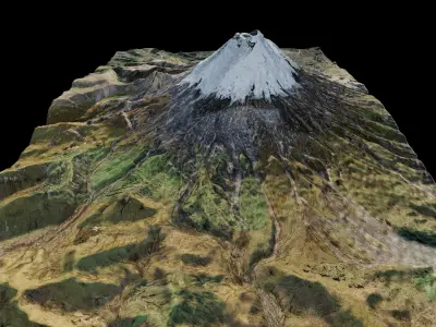 Cotopaxi Volcano 3d model terrain 3D model