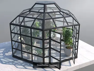 greenhouse set  3D Model Pack purchase