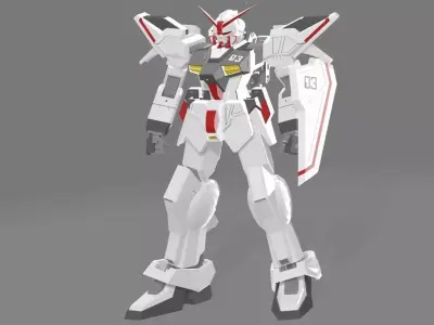 Robot Mecha X-12 Steel Vanguard - Modelo 3D Estilo Anime 3D model