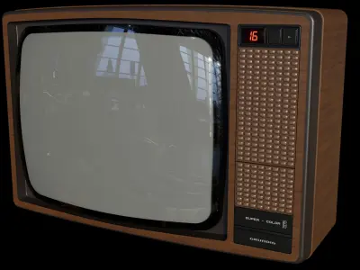 Grundig SuperColor 8642 Vintage TV 3D model
