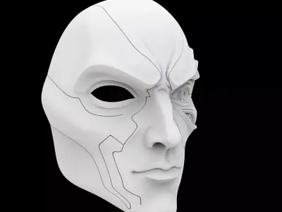 Cyber Oracle Mask 3D Print Model 3D print model
