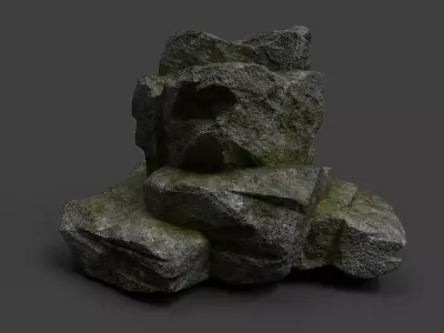 Rock 7-8 Low-poly 3D model
