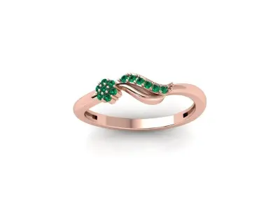 Light Weight Engagement Diamond Ring 3d Model and Render  3D print model