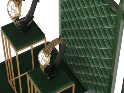 Watch-Display-Dark Green- 3d model 3D model