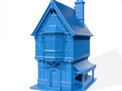 Medieval merchants house 3D print model