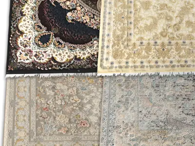Persian Carpet Collection-vol1-4k texture Low-poly 3D model
