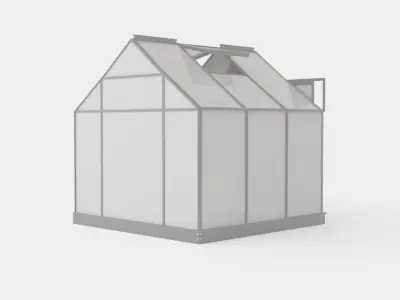 Greenhouse Venus 3800 Glass Grey Low-poly 3D model