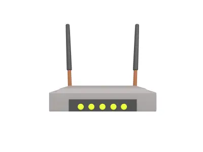 Cartoon Wifi Router v3 002 Low-poly 3D model