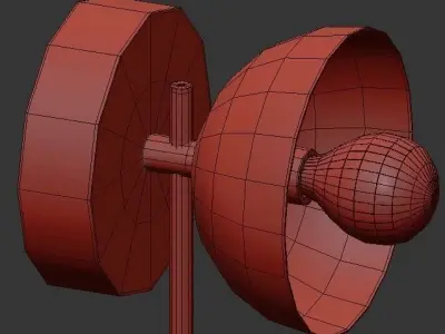 TRAPEZE four light wall sconce in gold 3D model