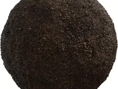 Dark Crushed Gravel with Sharp Chips Texture