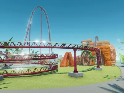 Roller Coaster 3D model buy