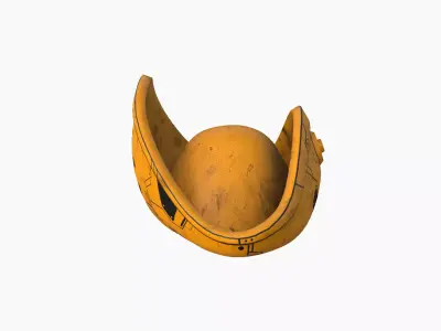 SciFi Pirate Hat A02 - Futuristic Character Design Low-poly 3D model