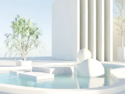 Podium for the demonstration of a product 3D model