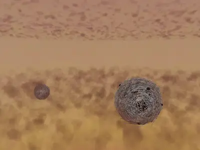Stratostator ball in desert 3D model