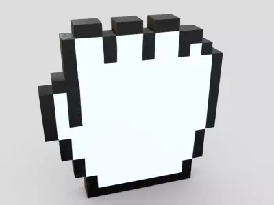 Cursor Hand 4 Low-poly 3D model