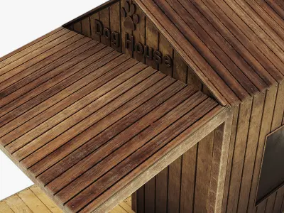 Dog House Low-poly 3D model