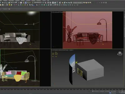 interior simple scene 43 3D model