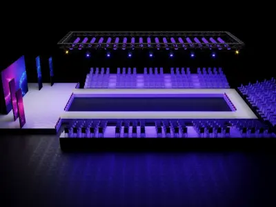 Fashion Show Catwalk Design 2 3D model