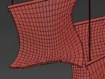 Untitled hanging sculpture made of paper 3D model