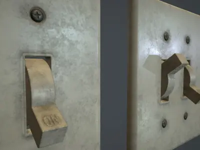 Light Switch PBR Game Ready Low-poly 3D model