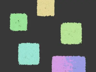 Buxus Sempervirens 4 hedges collection 3D model