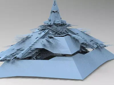 Amon Ra Sci fi Pyramid 2 3D model