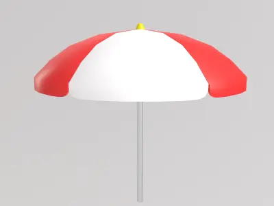 Stylized Low-Poly Beach Umbrella Pack A Low-poly 3D model