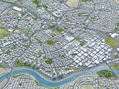 Beer Sheva Israel Low-poly 3D model