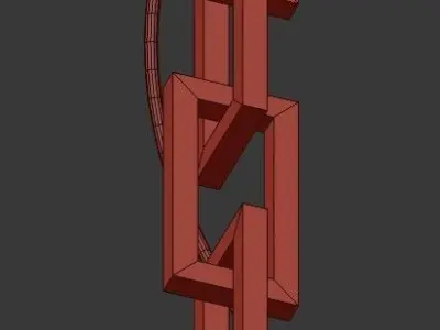 Untitled ball hanging from chain 3D model