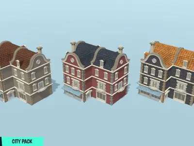 FANTASTIC - City Pack Low-poly 3D model