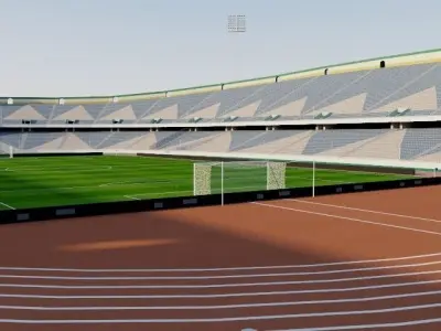 Azadi Stadium - Iran Low-poly 3D model