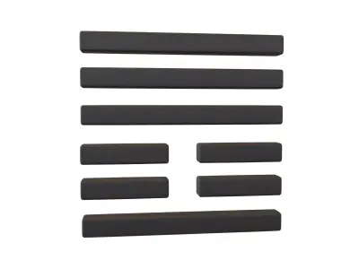 I Ching Hexagrams 25 wu wang v1 001 Low-poly 3D model