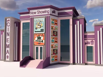 Cinema Building 3D model